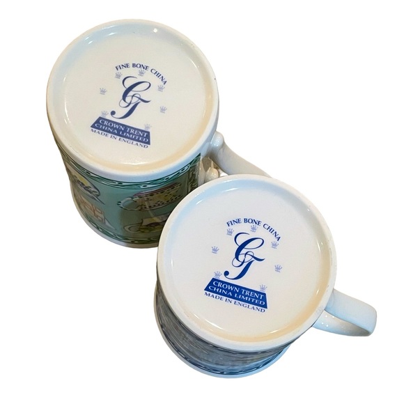 VTG 2 x Crown Trent Fine Bone China Mug Cups - Picture 5 of 9